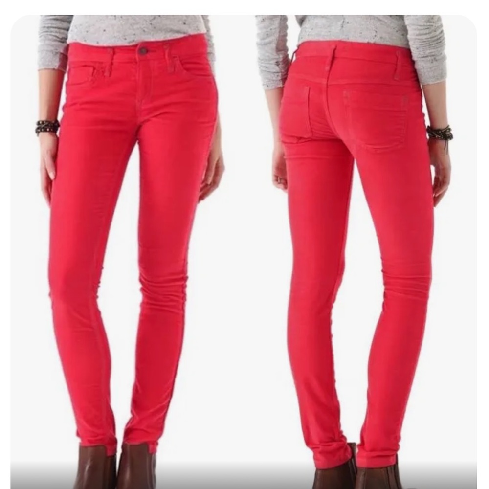 Free People Skinny Corduroy Pants Grenadine 25